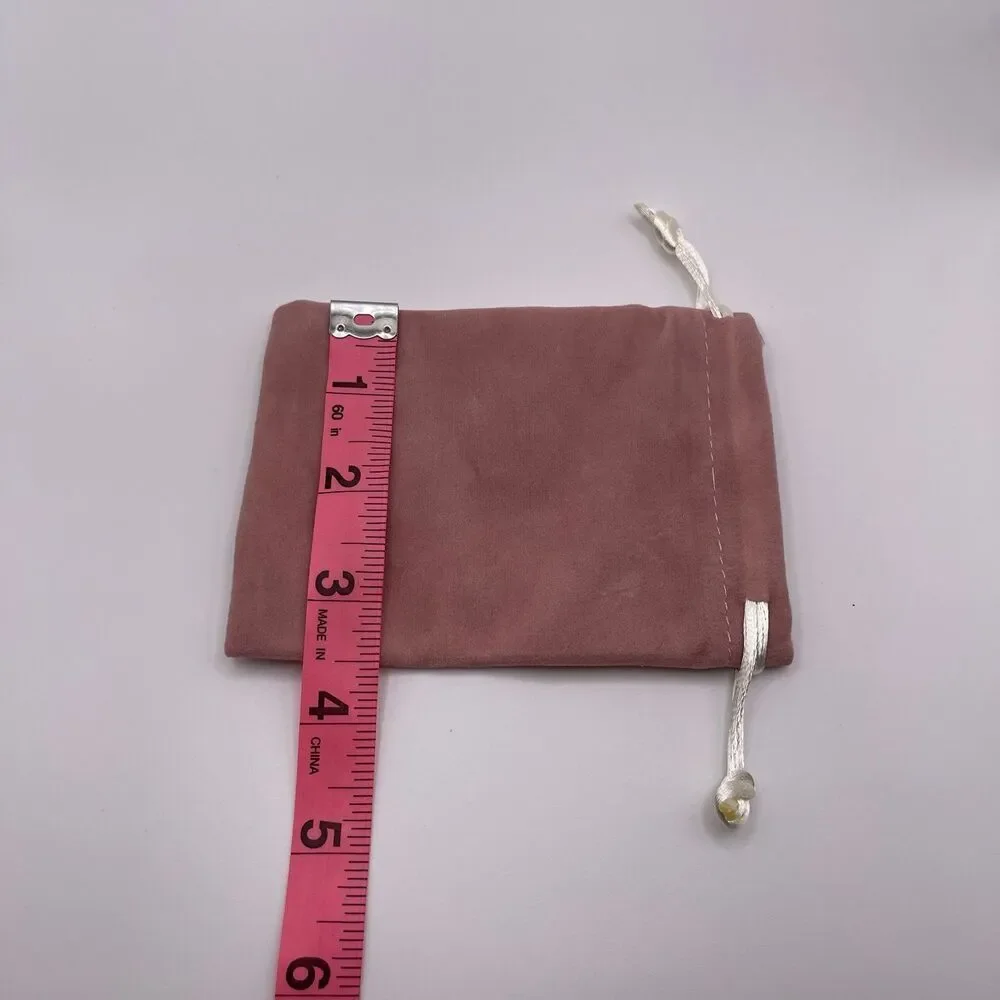Macy’s Small Dust Pink Velour Gift Pouch Bag 4.5”x3.5”